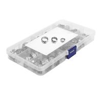 Yinhing Rustark Fascette Stringitubo a Orecchio Singolo Kamtop SI 100 Pezzi Kit di Assortimento di Fascette Stringitubo a Orecchio Singolo in Acciaio Inossidabile per a Crimpare Continue per