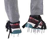 Yinhing Sandali Aeratori per Prato con Cinturini, Paio di Scarpe da Giardino Chiodate Facile Aerazione e Riduzione del Feltro, Ideali per Gli Appassionati della Cura del Prato (4 Cinghie)