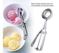 Yinhing Scoop di Gelato, Pazzo di Biscotti Scoop di Biscotti in Acciaio Inossidabile Argento per Cottura per Gelato, Melone, Sorbetto, Carne, Frutta (6 cm)