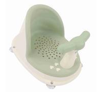 Yinhing Sedia da Doccia Pieghevole per Neonati, Vasca da Bagno in PP Delicata Sulla Pelle, con Ventose Antiscivolo, Manico Staccabile, Ideale per l'uso Domestico in Viaggio (GREEN)