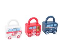 Yinhing Serrature per Apprendimento per Bambini Giocattolo Scorrevole a Forma di Auto con Chiave Puzzle Educazione Precoce Giocattolo di Chiusura per Ragazzi Ragazze Divertente Design Colorato per