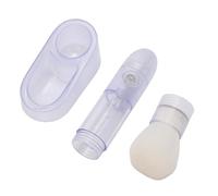 Yinhing Set 3 in 1 con Pennello Glitterato e Polvere per Unghie, Manico Sagomato e Base Trasparente per French Manicure, con Vassoio Portatile Ergonomico per Professionisti della
