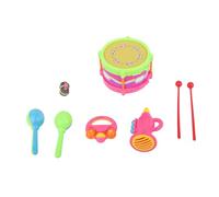 Yinhing Set di 7 Giocattoli Educativi per Strumenti Musicali, Inclusa Campana, Martello di Sabbia, Tromba per il Gioco dei Bambini e lo Sviluppo della Coordinazione del Ritmo e delle abilità Musicali