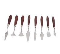 Yinhing Set di 8 Coltelli per Pittura in Acciaio Inossidabile, Spatole Versatili per la Miscelazione Artistica, Raschiatura e Impugnatura Comoda per Artisti e Principianti
