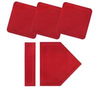 Yinhing Set di Basi da Baseball in Gomma Arancione con Casa Base e | Il set di base in gomma antiscivolo da 5 pezzi include base di casa e tumulo di lanciatore per erba o cemento portatile