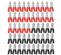 Yinhing Set di Clamp/Holder per Cavi per Batteria 50 Pezzi Rosso e Morsetti Isolati in PVC in Acciaio 30 A, Ideali per l'uso nella Connessione di Barche, e Camion