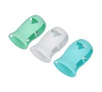 Yinhing Set di Custodie per Bottiglie in Silicone da 3 Pezzi, Coperture in Silicone Infrangibili per 8 Bottiglie di Vetro Versate in Bianco e Colori Carini (Bianco+Verde chiaro+Verde scuro)