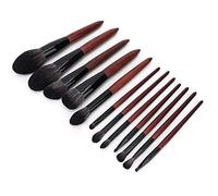 Yinhing Set di Pennelli per Trucco Professionale 12 Pezzi Manico in Legno Testurizzato Pennello Morbido e Liscio per Capelli Non Tossico Inodore Sicuro per la Pelle Perfetto per i