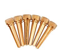 Yinhing Set di Perni per Corde per Chitarra da 6 Pezzi Materiale in Ottone e Conchiglia in Abalone Accessori per l'ottimizzazione del Suono Adatti per Chitarre Acustiche a Sei Corde