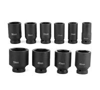 Yinhing Set di Socket Metrici, Set di Racconti di Impatto di Utensili Auto Portatile 10pcs di Chiavi Metriche di Impatto a Profondo 3/4 Pollici a 6 Punti Socket