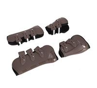 Yinhing Set Premium PU Gambale per Cavallo Proteggi Gamba Leggings Addensati con Fodera Morbida per Il Massimo Comfort Attrezzatura Equestre Colore Marrone Taglia M (Medio: ca. 17,6x16,2x10