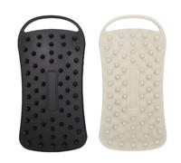 Yinhing Spazzola Bagno in Silicone 2 Pezzi Scrubber Esfoliante per il Corpo con Setole Lunghe e Corte per la Pulizia Delicata del Cuoio Capelluto Massaggio Adulti Bambini Anima
