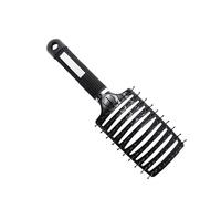 Yinhing Spazzola per Capelli Ventilata con Gancio Magnetico, Denti Smaltati con Punta Rotonda per Districare i Capelli Ricci e Ondulati, Impugnatura Ergonomica a Spirale, Pettine per (BLACK)