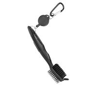 Yinhing Spazzola per Pulizia Multifunzionale con Design Ergonomico in Acciaio e Nylon per Un Facile Utilizzo, Include Un Efficace Strumento per Scarpe con Gancio per Cordino Telescopico (Black)