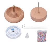 Yinhing Spinner per Tallone di Argilla, Filatore di Perline di Semi da 10 Cm Manuale in Legno per Perle del Filatore di Perline Spinner Perdono Fai -da -te Girare la Macchina per Braccialetti per la