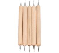 Yinhing Strumenti di Argilla, Strumenti di Ceramica Penne di Rientro in Acciaio Inossidabile di Faggio 5pc 5pcs a Doppia estremità Che Punteggia gli di Argilla Asciutto di Pittura Incisione
