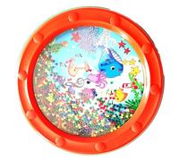 Yinhing Strumento a Percussione Educativo in Plastica Arancione da 10 Pollici con Perline per Adulti e Suoni per il Relax e l'apprendimento, Ideale per la Musica e le attività in Classe (10 pollici