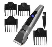 Yinhing Tagliacapelli Elettrico Professionale per Uomo Coltello Mobile in Ceramica Ti Taglio Veloce dei Capelli Nessun Blocco dei Capelli con 5 Regolazioni Fini Display Digitale