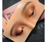 Yinhing Tavola Pratica per il Trucco degli Occhi in Silicone, Realistica, Riutilizzabile, Strutturata, in Silicone Bionico, Strumento di Formazione per il Trucco, per Principianti, (Foto a colori)