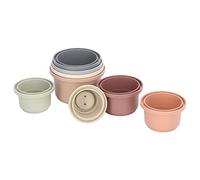 Yinhing Tazze di Impilamento Giocattolo per Bambini, Tazze Impilanti per Bambini Apprendimento Ricco Colori Ricchi Giocattoli Educativi 8pcs Impilanti Giocattoli da Bagno