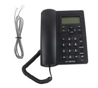 Yinhing Telefono con Cavo con Altoparlante LCD Visualizza il Telefono Desktop Semi con Rumore Che Annulla gli Allarmi a 3 Gruppi 1-99 Ore di Distrazione per L'ufficio di Casa (BLACK)