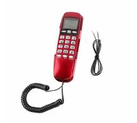 Yinhing Telefono da Parete con Display LCD ID Chiamante Elegante Design Rosso per Ufficio Domestico e hotel. Telefono Fisso Vintage per Qualsiasi Arredamento della Stanza (rosso)