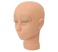 Yinhing Testa di Manichino per Estensione Ciglia Testa di Manichino per Pratica di Ciglia Morbide Al Tatto con Palpebre Sostituite Strumento di Formazione Professionale in Silicone per