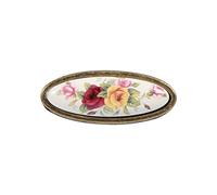 Yinhing Tiri di Cassetti in Ceramica, Armadio in Ceramica Tiri con Viti Vintage a Fiore Rurale Che Tira per Cassetti Decorativi per il Cassetto dell'Armadio delle Porte (Spaziatura Z1-buco 128 mm)