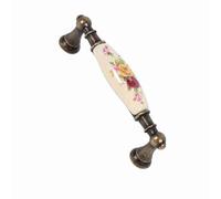 Yinhing Tiri di Cassetti in Ceramica, Armadio in Ceramica Tiri con Viti Vintage a Fiore Rurale Che Tira per Cassetti Decorativi per il Cassetto dell'Armadio delle Porte (7#)