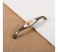 Yinhing Tiri di Cassetti in Ceramica, Armadio in Ceramica Tiri con Viti Vintage a Fiore Rurale Che Tira per Cassetti Decorativi per il Cassetto dell'Armadio delle Porte (6#)