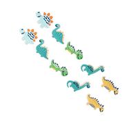 Yinhing Toppe Termoadesive Colorate con Dinosauri, 10 Toppe Ricamate Fai-da-te per Abbigliamento, Cappelli e Zaini, Colori Casuali, Piccole Forme di Dinosauro