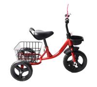 Yinhing Triciclo per Bambini per Bambini di 6 Anni, Bici da Esterno con Cestino Portaoggetti a Pedali e Extra Rosso e Pratico per Ragazzi e Ragazze