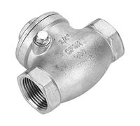 Yinhing Valvola di Ritegno, Valvola di Ritegno Altalena con 2,95 * 2.36in DN20 Acciaio Inossidabile a un Modo Filo Femminile Wog 200psi per Evitare il Backflow dell'acqua 3/4 di per Olio d'acqua