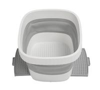 Yinhing Vasca per Pediluvio Pieghevole per Uso Domestico, Vasca per Pediluvio Pieghevole Portatile, per Rilassare e Immergere i Piedi, Ideale per Viaggi Spa, Uso Domestico Ed Esterno, Elegante (WHITE)