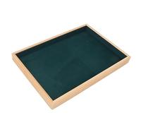 Yinhing Vassoio per gli Ebrei, Materiale in Flanella 35,5 * 24,5 * 3 Cm Organizza i Tuoi Gioielli Come Orecchini, Collane, Bracciali, Anelli, Spille, Spille, Orologi (GREEN)