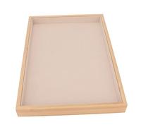 Yinhing Vassoio per gli Ebrei, Materiale in Flanella 35,5 * 24,5 * 3 Cm Organizza i Tuoi Gioielli Come Orecchini, Collane, Bracciali, Anelli, Spille, Spille, Orologi (Beige)