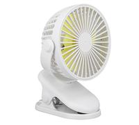 Yinhing Ventilatore Portatile Ricaricabile con Clamp/Holder USB per Piccolo Ventilatore da Passeggino, Ideale per la Casa, all'aperto, Viaggi, Campeggio, Design Leggero, Utilizzo Versatile, Flusso