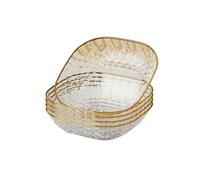 Yinj9562fg Aperitivo Set di 5 ciotole for salse, piatti for insalata di frutta, impilabili, decorazioni for la casa, stoviglie for il soggiorno Dolci e Frutta(Transparent)