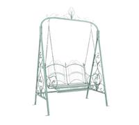 Yinj9562fg Mobili Sedia a dondolo rustica vintage in ferro for esterni, for giardino, balcone, patio, decorativa, sospesa, doppia, a Terrazzo