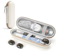 Yinke Custodia per spazzolino elettrico, custodia da viaggio per spazzolino elettrico, custodia portatile per spazzolino da denti, bianco, Custodia per spazzolino elettrico con cerniera