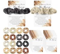 Yinkin 50 set Boho Baby Shower Bomboniere per gli ospiti Baby Shower Cravatte Bomboniere 50 elastici marroni 50 biglietti di ringraziamento un messaggio da The Bump