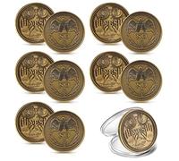 Yinkin Confezione da 10 monete con chiusura a scatto "Yes No Challenge" per feste, scuola, ufficio, regalo per feste (oro)