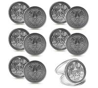 Yinkin Confezione da 10 monete con chiusura a scatto "Yes No Challenge" per feste, scuola, ufficio, regalo per feste (argento)