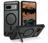 YINLAI Custodia magnetica per Google Pixel 7 con cavalletto invisibile pieghevole compatibile con Magsafe Custodia per telefono traslucida Custodia protettiva sottile per Google Pixel 7, nero