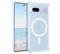 YINLAI Custodia magnetica trasparente per Google Pixel 7a, sottile | Compatibile con MagSafe, custodia trasparente alla moda con retro in morbido poliuretano termoplastico, resistente agli urti