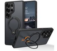 YINLAI Custodia per Samsung Galaxy S25 Ultra, compatibile con Magsafe, con supporto a 360°, chiusura magnetica, protezione militare, cover posteriore opaca, per Samsung S25 Ultra 6.9", colore nero