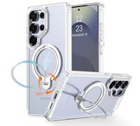 YINLAI Custodia per Samsung Galaxy S25 Ultra con anello di supporto a 360°, compatibile con Magsafe, protezione militare magnetica, cover posteriore opaca, per Samsung Galaxy S25 Ultra 6.9",