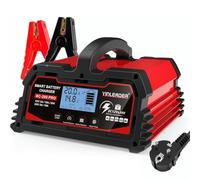 Yinleader Caricabatteria Intelligente 20A 12V/24V 20A/10A Caricabatteria da Auto LCD Manometro Batteria per AGM, Moto