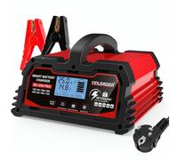 Yinleader Caricabatteria Intelligente 25 A 12 V/24 V 12 A, Caricabatteria da Auto LCD, Mantenitore della Batteria per AGM, Moto