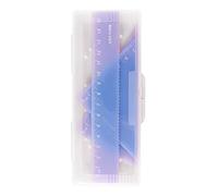 YiNLuax 4 goniometri geometrici 2 per righelli triangolari 15 cm righello dritto per bambini, scuola, scuola, matematica